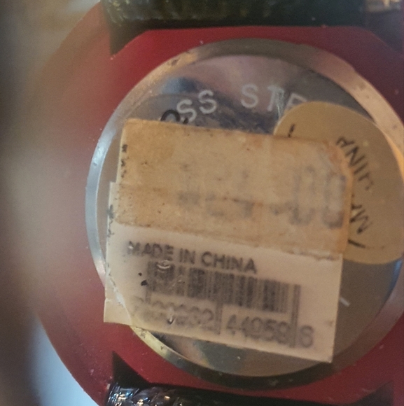 10/$20 Geneva Red/Black Rhinestone Leather Unisex Watch - Picture 4 of 4